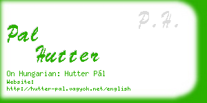 pal hutter business card