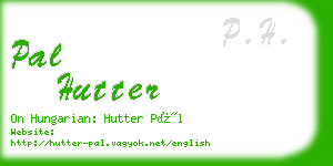 pal hutter business card